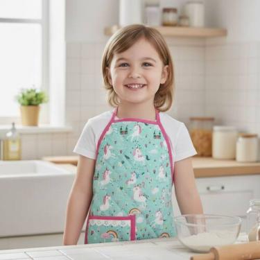 Imagem de Avental Infantil de Cozinha Estampado Impermeável Kids - Mava Enxovais