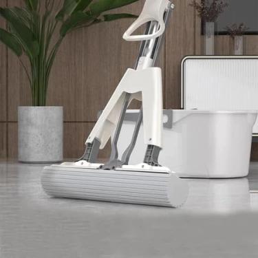 Imagem de Mop Kit Profissional Flat 360° com Balde Dobrável e 6 Refis de Microfibra – Limpeza Rápida e Sem Esforço (KODI-06061)