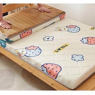 Imagem de Almofada de dormir, amortecimento, almofada de cama, fácil de colocar, 120 x 200 cm, semi-duplo, almofada de colchão, cor 6, lençol de cama, futon (cor 7, 120 * 190 cm)