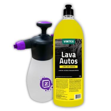 Imagem de Kit Lava Autos Shampoo 1,5l Pulverizador Snow Manual Limpeza - Solupe 