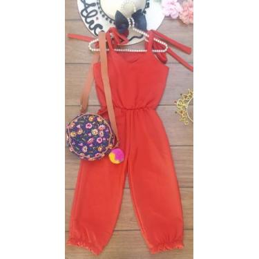 Imagem de Macacão laranja infantil - Alice moda