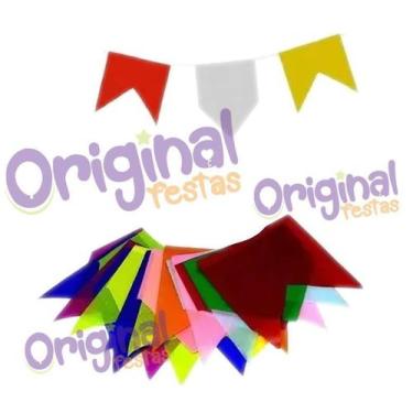 Imagem de Bandeirola Junina de Papel Colorido - 10 Metros - no-brand