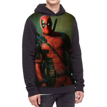 Imagem de Moletom Com Capuz Deadpool Full Print Ref:24 - smoke, Preto, G