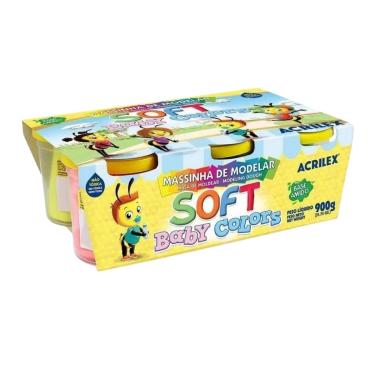 Imagem de Massinha De Modelar Soft Baby Colors Com 6 Potes - Acrilex