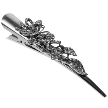 Imagem de PACKOVE Clipe de cabelo bico de pato com strass decorativo jacaré para mulheres acessório de cabelo de cristal vintage para festas e uso diário