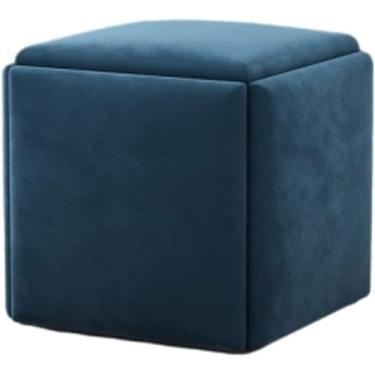 Imagem de Banqueta De Sofá Empilhável, Tamborete De Armazenamento Cubo De Armazenamento Banquinho Assento De Tamborete Impermeável 5 Em 1 Assento, A, 35 * 35 * 36CM
