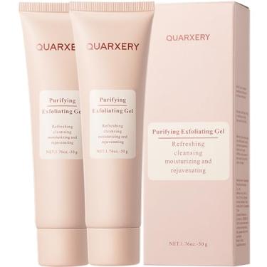 Imagem de QUARXERY Gel esfoliante purificante, 2 peças: suave para o rosto - esfoliante facial em gel esfoliante para limpar sujeira e óleos faciais