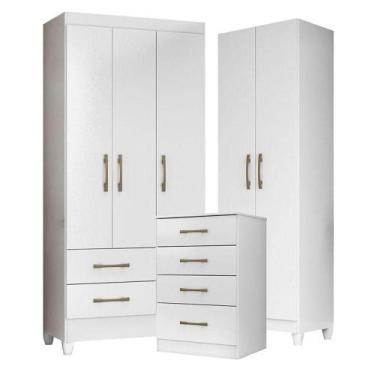 Imagem de Guarda Roupa Infantil Lima Com Cômoda Ms913 E Armário Multiuso New íri