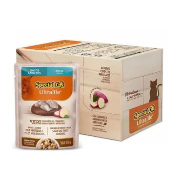 Imagem de Kit 12 Sachês Special Cat Adulto Peixe Ultra Life 85 g