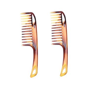 Imagem de Pente profissional para penteados de dentes largos, pente de cabelo retrô, ferramentas de cabeleireiro, cabo longo para penteados