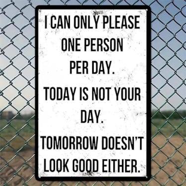 Imagem de Um sinal sarcástico declarando má sorte arte de parede de alumínio rústico e placa de metal - 20 x 30 cm vintage decoração interna externa para casa, escritório, café, quintal e jardim, fazenda