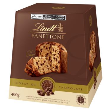 Imagem de Panettone Gotas de Chocolate Amargo 400g Lindt