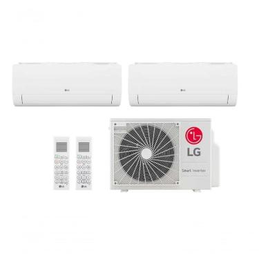 Imagem de Ar Condicionado Multi Split Inverter 2 Ambientes (Hiwall 1X 9.000BTUS, 1X18.000BTUS) Quente/Frio WiFi Integrado 220V