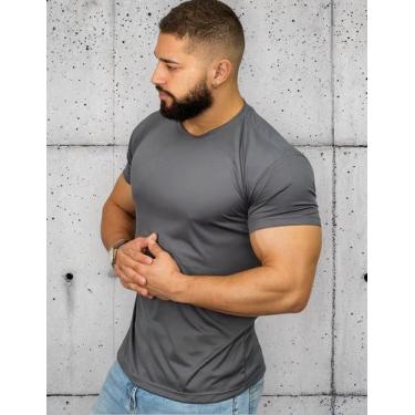 Imagem de Camiseta Masculina Básica Lisa Gola Redonda Dry Fit Premium - Camiseta