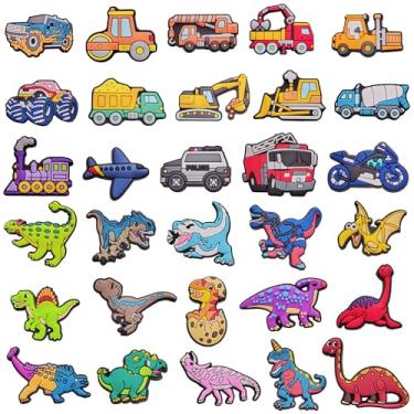 Imagem de YMHOETS 30 peças de berloques de sapato para meninas, meninos, tamancos fofos, acessórios para mulheres, homens, decoração de sapato, lembrancinha de festa, B-cars