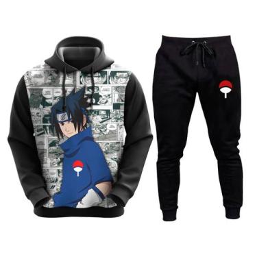 Imagem de Kit Conjunto De Moletom Blusa E Calça Naruto Anime Escolha Personagem 