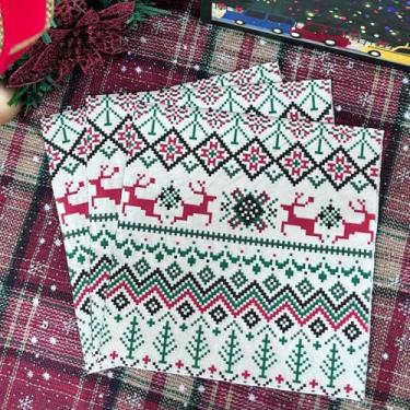 Imagem de BESALILY Guardanapos de papel de Natal, guardanapo decorativo descartável, 2 camadas, Natal, Ano Novo, festa, jantar, guardanapo, papel para decoupage (XR7181)