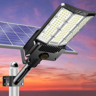 Imagem de 5000W Luminária Solar De Rua Externa Para Estacionamentos Comerciais, Acendimento Automático Ao Anoitecer E Ao Amanhecer, Refletor LED De Alta Resistência, Lâmpada LED Quadras Basquete(1Pack)