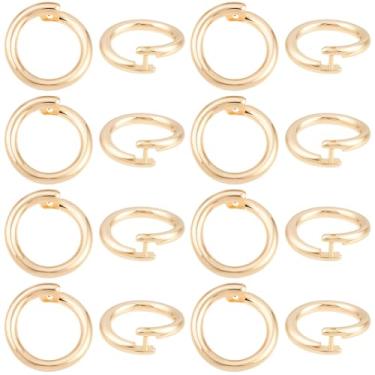 Imagem de Beebeecraft 1 caixa 20 peças anéis de bloqueio OD 12 mm ID 8,5 mm pequeno latão banhado a ouro 14K redondo anel de salto aberto O conector para fazer joias, colares, pulseiras, artesanato DIY (3 mm de
