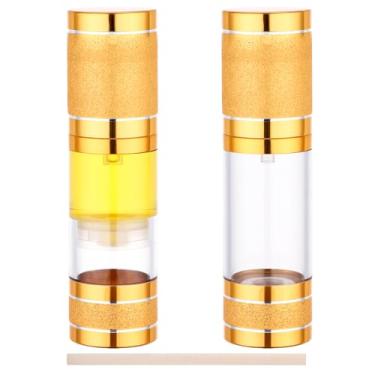 Imagem de Segbeauty Recipientes de loção de viagem Airless de 30 ml para artigos de higiene pessoal, 2 frascos dispensadores de mini creme recarregáveis, recipientes vazios de 30 ml para cosméticos para