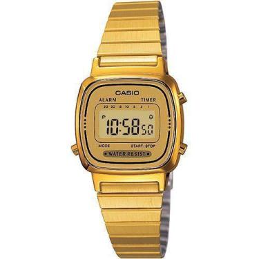 Imagem de Relógio Feminino Casio Dourado Vintage Mini LA670WGA-9DF Original