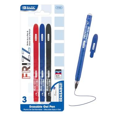 Imagem de BAZIC Products Canetas de gel apagáveis Frizz, ponta média de 0,7 mm, tinta de cores sortidas, agenda de escrita e desenho suave, pacote com 1