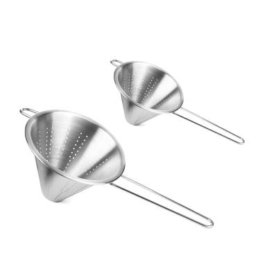 Imagem de Funil Passador Chinoy Coador Peneira Aço Inox 24 e 20cm