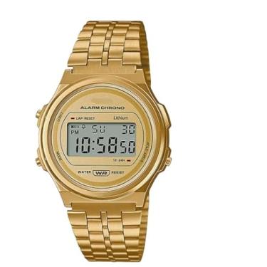 Imagem de Relogio de pulso Retro redondo pulseira aço