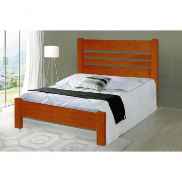 Imagem de Cama Super King Size  De Madeira Maciça Angelim Pedra/tauari - Cor Mel