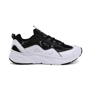 Imagem de Fila Tênis esportivo masculino Trigate leve acolchoado confortável, Preto/branco/prata metálico, 9
