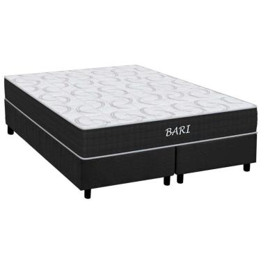 Imagem de Cama Box King: Colchão Espuma D45 Orthoflex Bari + Base Crc Suede Gray (193x203)