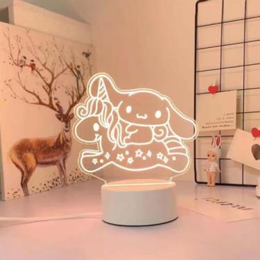 Imagem de Akutoer Luz noturna de desenho animado com 3 mudanças de cor, luminária de mesa de LED Kawaii, lâmpada noturna de acrílico para dormir como melhor presente para mulheres, adolescentes, meninos e
