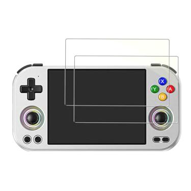 Imagem de Oshmirian 【Pacote com 2】 Protetor de tela ANBERNIC RG 477M – Vidro temperado 9H, antiarranhões, clareza HD, sensível ao toque, fácil instalação, antiimpressões digitais, sem bolhas