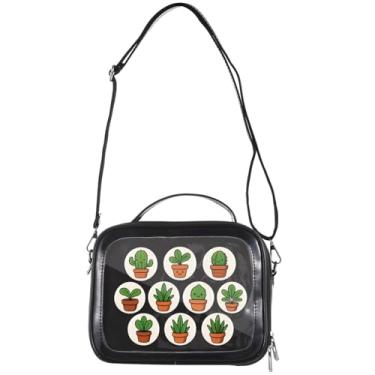 Imagem de Bolsa tiracolo para amantes de anime, tela transparente Kawaii, bolsa carteiro impermeável com vários bolsos