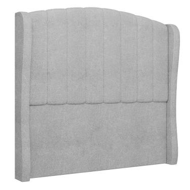 Imagem de Cabeceira Casal Queen Cama Box 160cm Glenda Z04 Boucle Cinza - Mpozenato