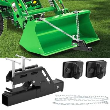 Imagem de EBESTTECH Braçadeira de parafuso no engate de reboque para acessórios de caçamba de trator com gancho de 0,9 cm Parafuso no gancho de reboque funciona bem para carregador, balde de trator, trailer,