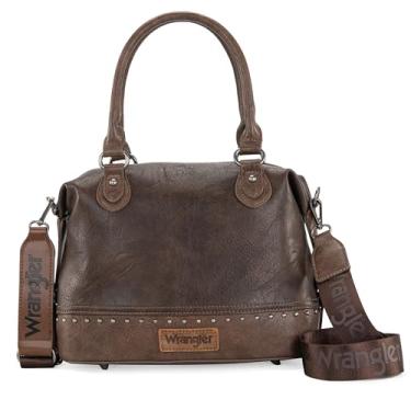 Imagem de Wrangler Bolsa médica de dois tons com alça superior e bolsa de ombro feminina, Café torrado cru