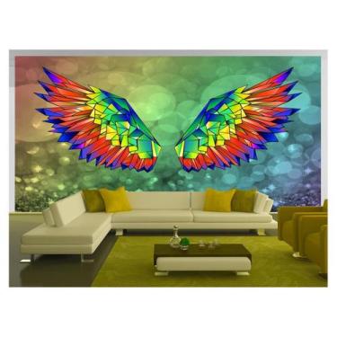 Imagem de Papel De Parede 3D Arte Asas Selfie Insta Cores 3,5M Tra275 - Você Dec