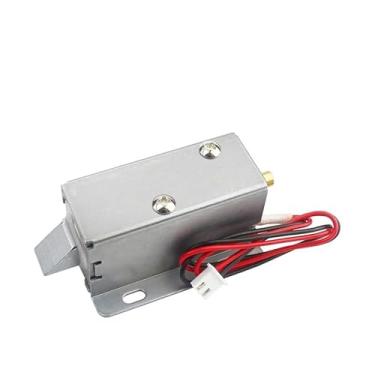 Imagem de Fechadura eletrônica pequena DC12V DC 24v trava de controle solenoide pode desbloquear manualmente a fechadura da porta do armário da gaveta OROAOBOMT (trava de 12V)