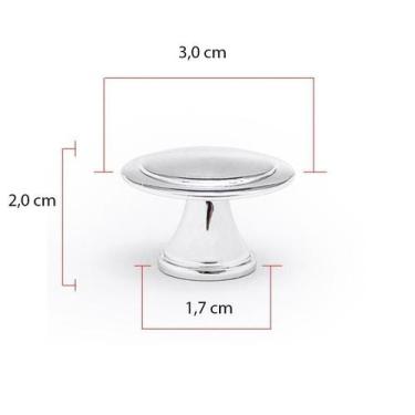 Imagem de Puxador Redondo Flor Em Metal Móveis Kit 12 Unidade Guarda - Telis Fer