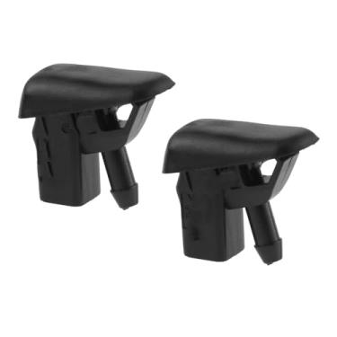 Imagem de Jatos de lavagem de para-brisas para Jaguar para X-Type 2001-2010 2 peças C2S16868 plástico preto carro para-brisas limpador de para-brisas lavadora jato de pulverização substituição