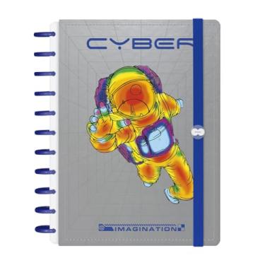 Imagem de Caderno Iscool Disc Inteligente 140 Folhas Astronaut Cyber Prata G+
