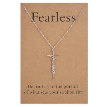 Imagem de Colar com pingente de cruz de fé para mulheres, joias cristãs religiosas, presentes de Dia das Mães, colares para presentes de Natal para familiares e amigos, Medium, Latão, Sem Pedra Preciosa