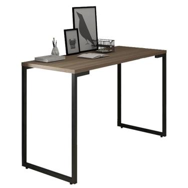 Imagem de Mesa Escritório 120cm Estilo Industrial New Port Z34 Castanho - Mpozenato