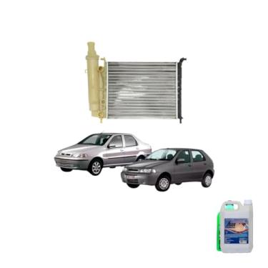 Imagem de Kit Radiador Palio 97> C/Ar, Aditivo Paraflu Verde e Água Desmineralizada 5L