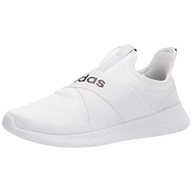 Imagem de adidas Tênis de corrida feminino Puremotion Adapt, Branco/Preto/Cinza pomba., 5