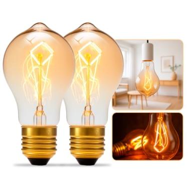 Imagem de Kit 2 Lâmpadas Led Vintage Filamento E27 220v Luz Âmbar 4w