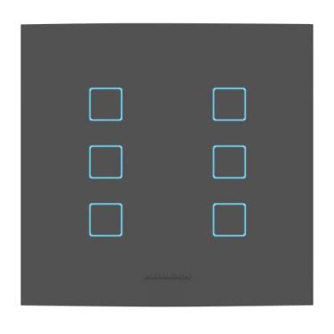 Imagem de Interruptor Inteligente Wifi Touch 6 módulos Grafite Vivax Alumbra
