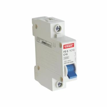 Imagem de Disjuntor DIN FD 3KA Monopolar 1P 10A Condutor 1,5mm Curva C – FAME