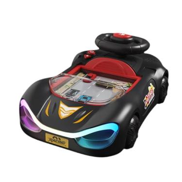 Imagem de MERIGLARE Volante de carro de aventura, brinquedo de simulação de direção, jogo educativo para crianças, Vermelho Preto